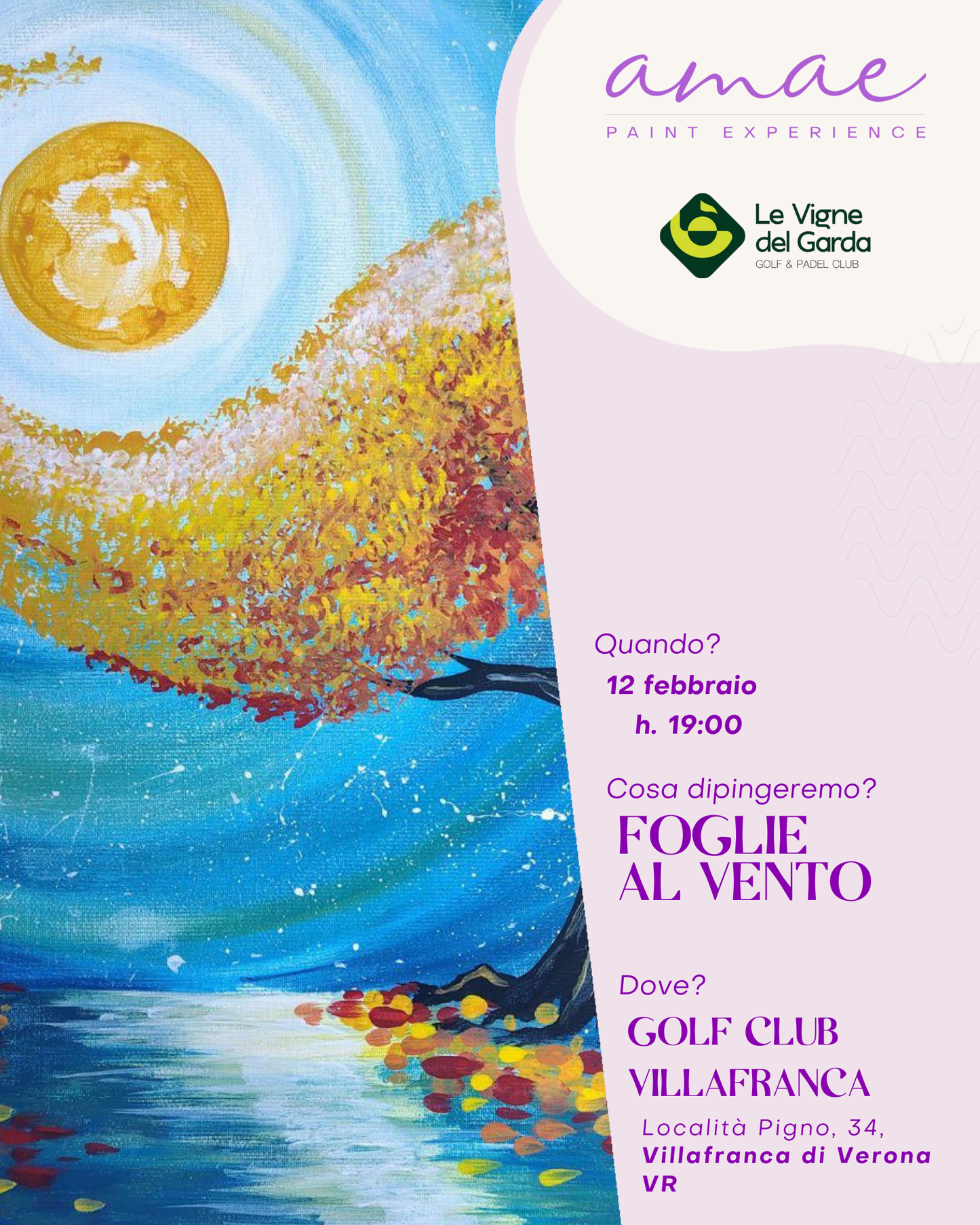FOGLIE AL VENTO | 12 febbraio h 19:00 @GOLF VILLAFRANCA Villafranca VR