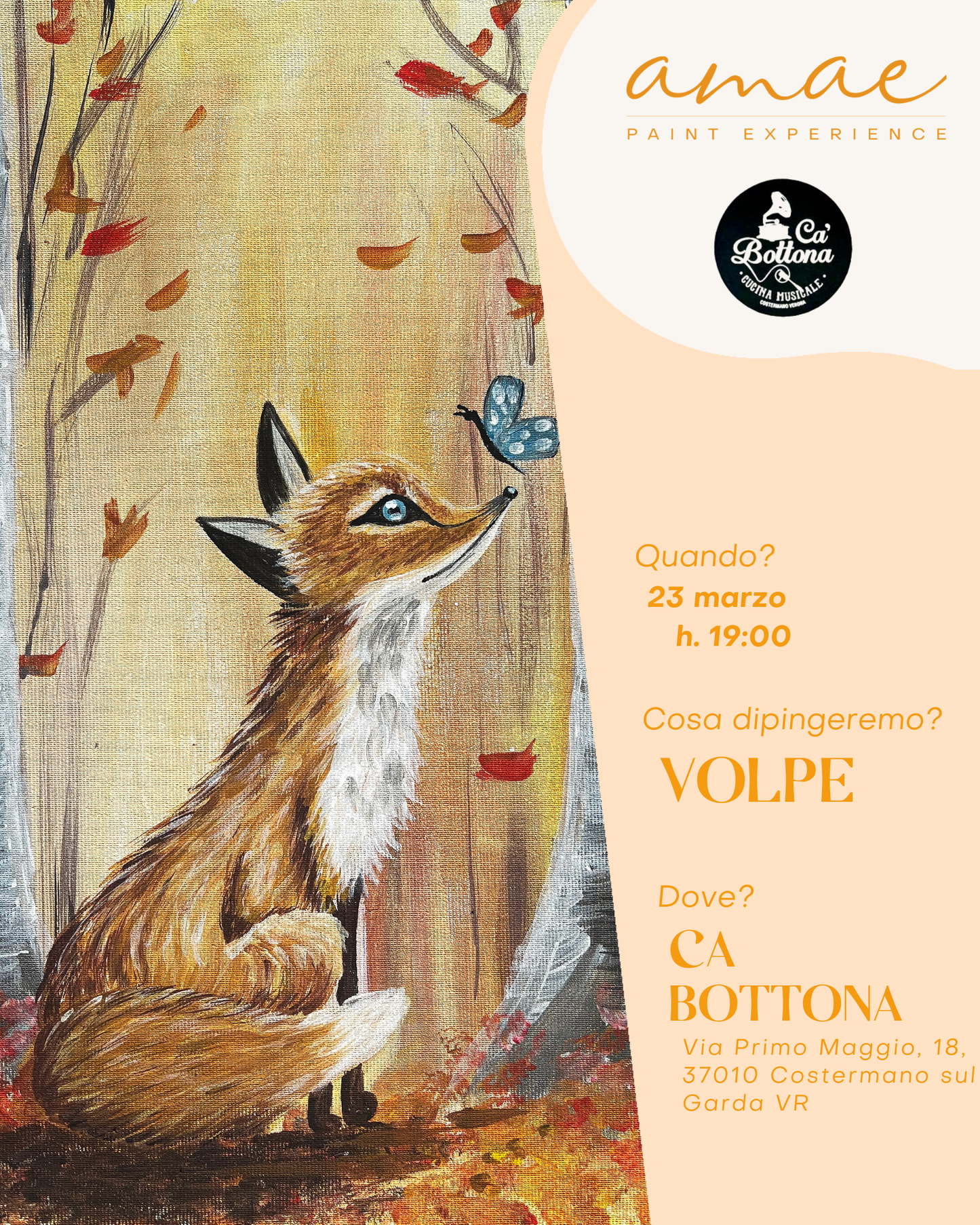VOLPE | 23 marzo h 19:00 @CA BOTTONA Costermano sul Garda VR