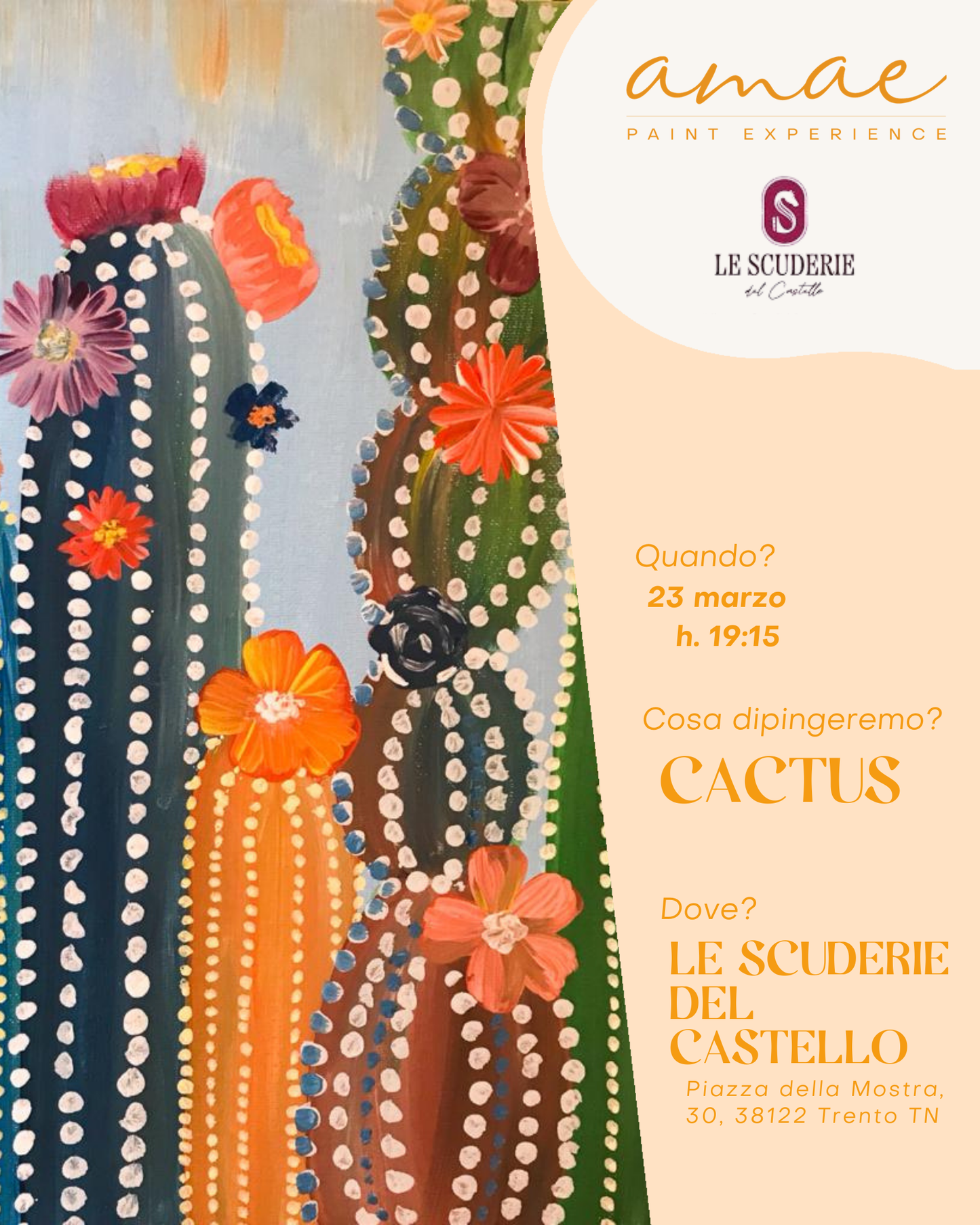 CACTUS | 23 marzo h 19:15 @LE SCUDERIE DEL CASTELLO Trento TN