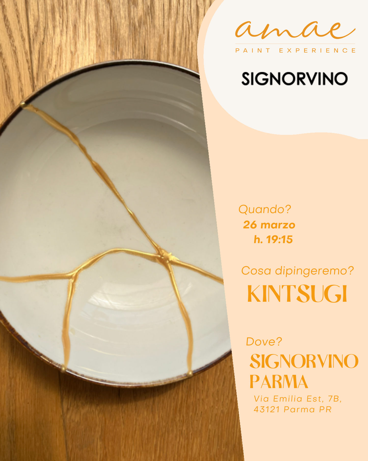KINTSUGI | 26 marzo h 19:15 @SIGNORVINO Parma PR