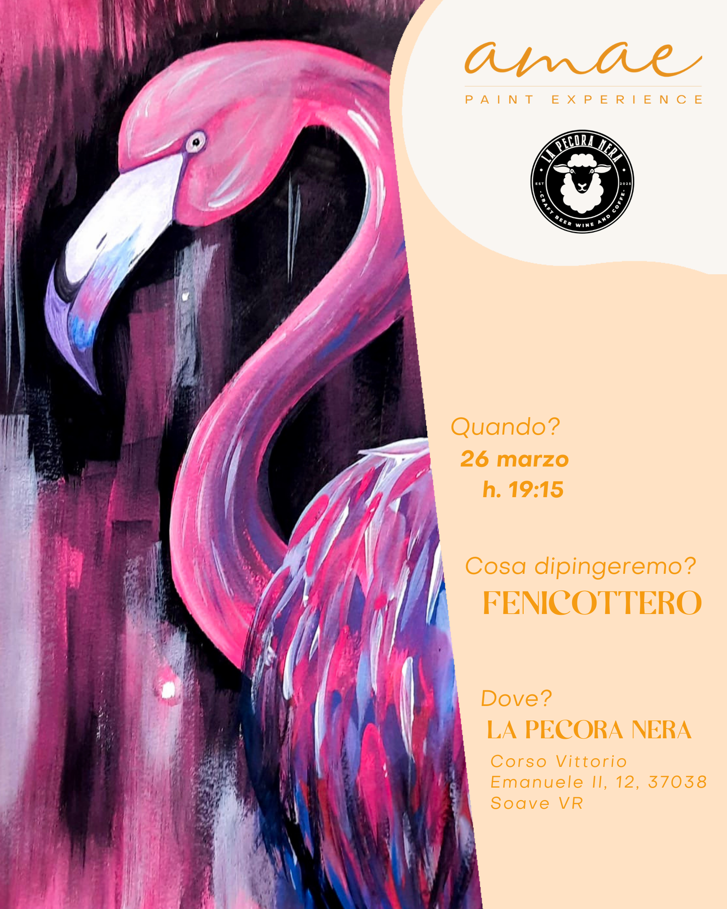 FENICOTTERO | 26 marzo h 19:15 @LA PECORA NERA Soave VR