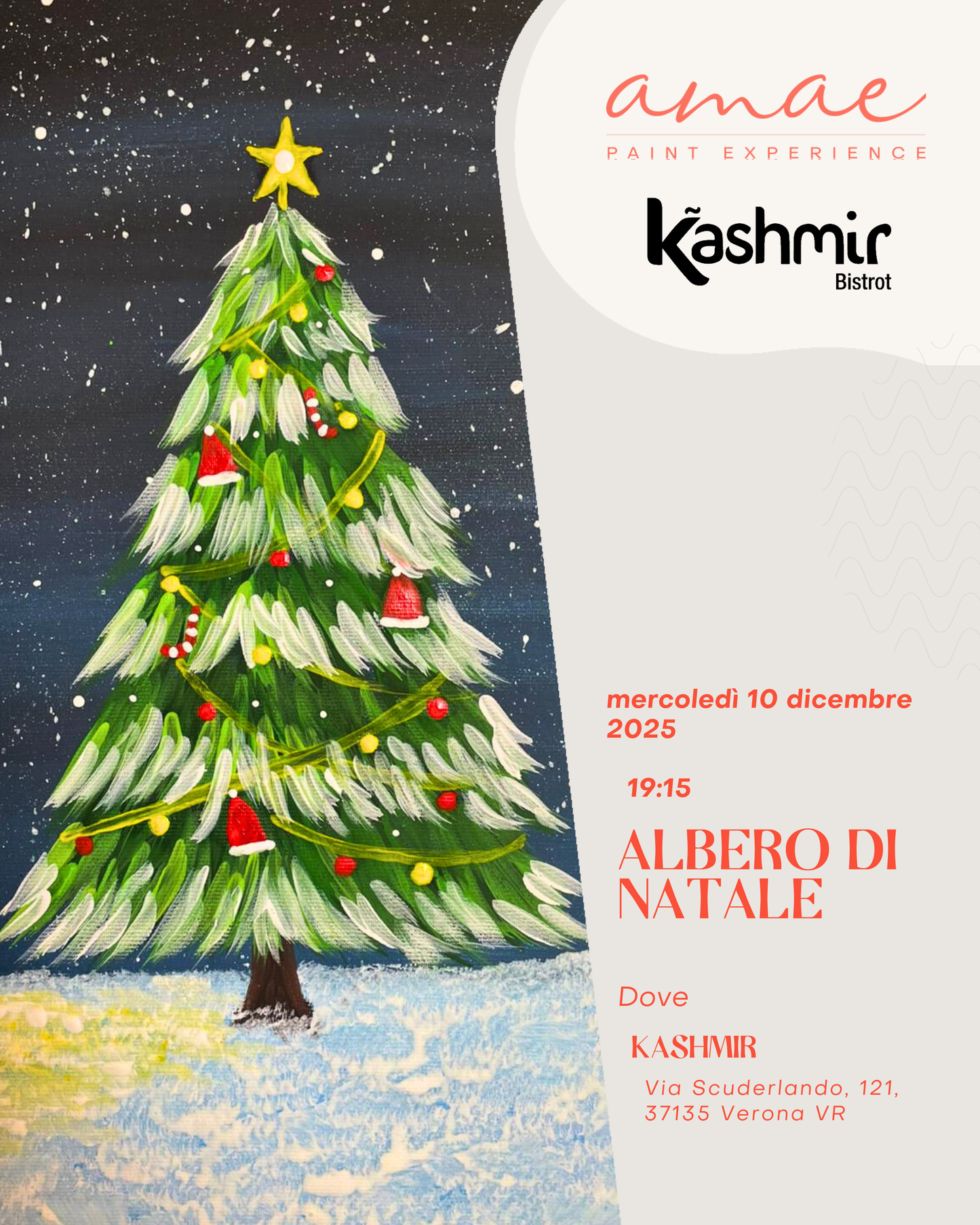 ALBERO DI NATALE MATERICO| 10 dicembre 2025 h 19:15 @KASHMIR VERONA