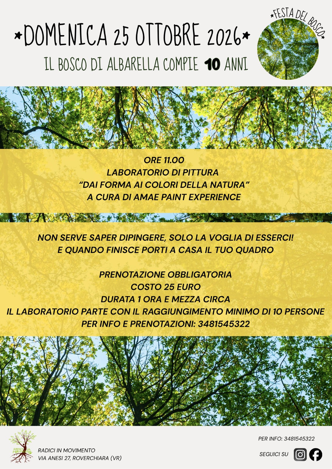 FOGLIE AL VENTO | 25 ottobre 11:00 @BOSCO DI ALBARELLA Roverchiara VR