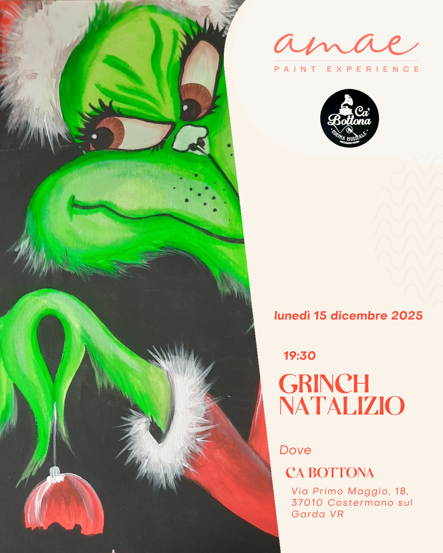 GRINCH NATALIZIO | 15 dicembre 2025 h 19:30 @CA BOTTONA COSTERMANO DEL GARDA (VR)