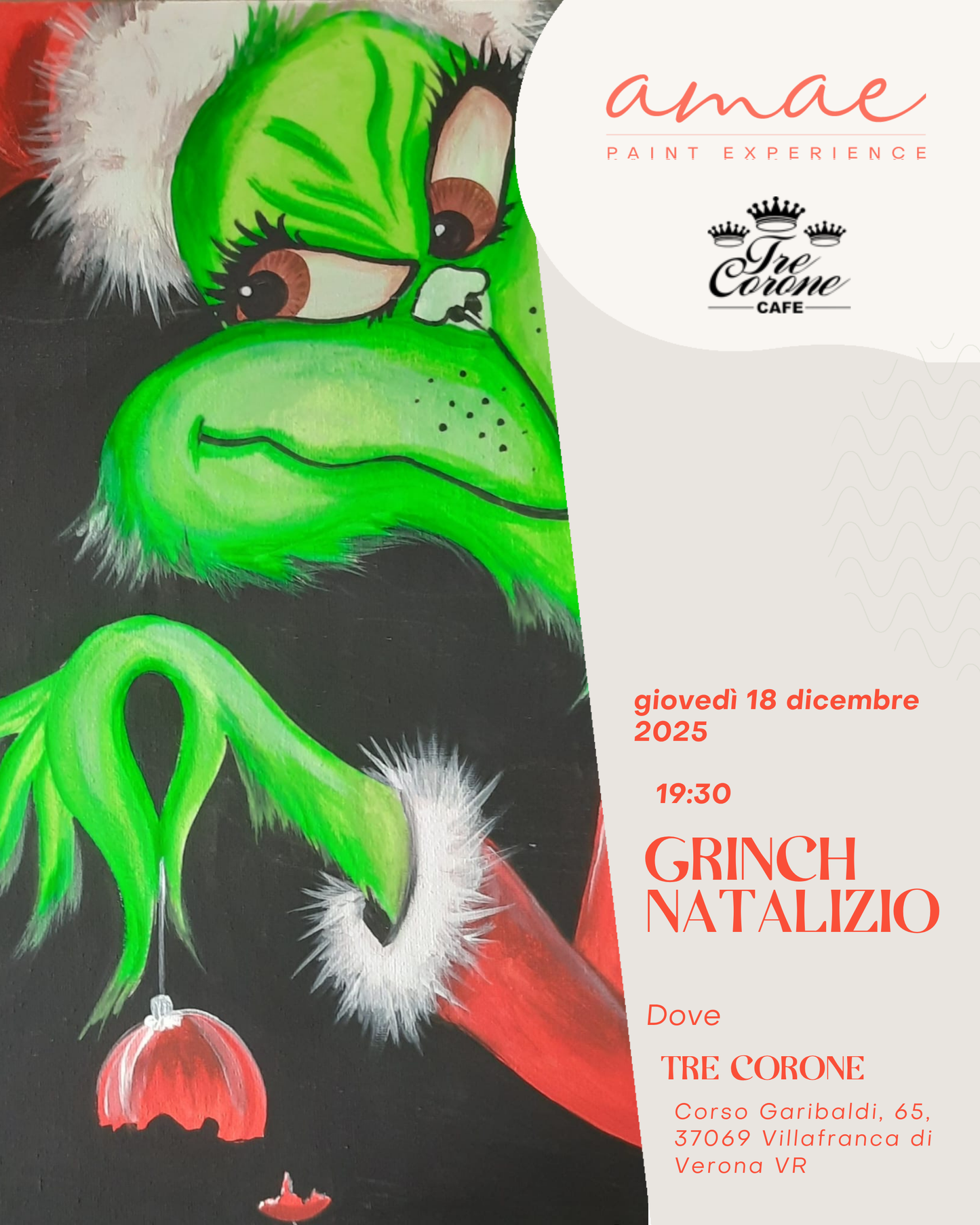 GRINCH NATALIZIO | 18 dicembre 2025 h 19:30 @TRE CORONE VILLAFRANCA (VR)