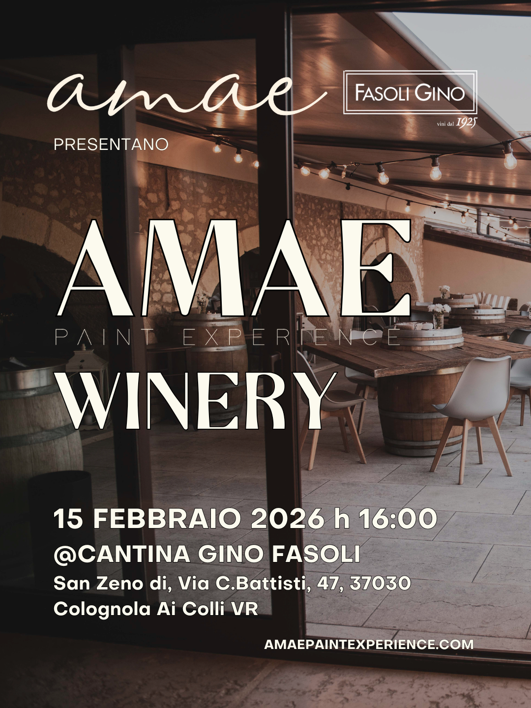 FUGA D'AMORE | 15 febbraio h 16:00 @CANTINA FASOLI Verona VR