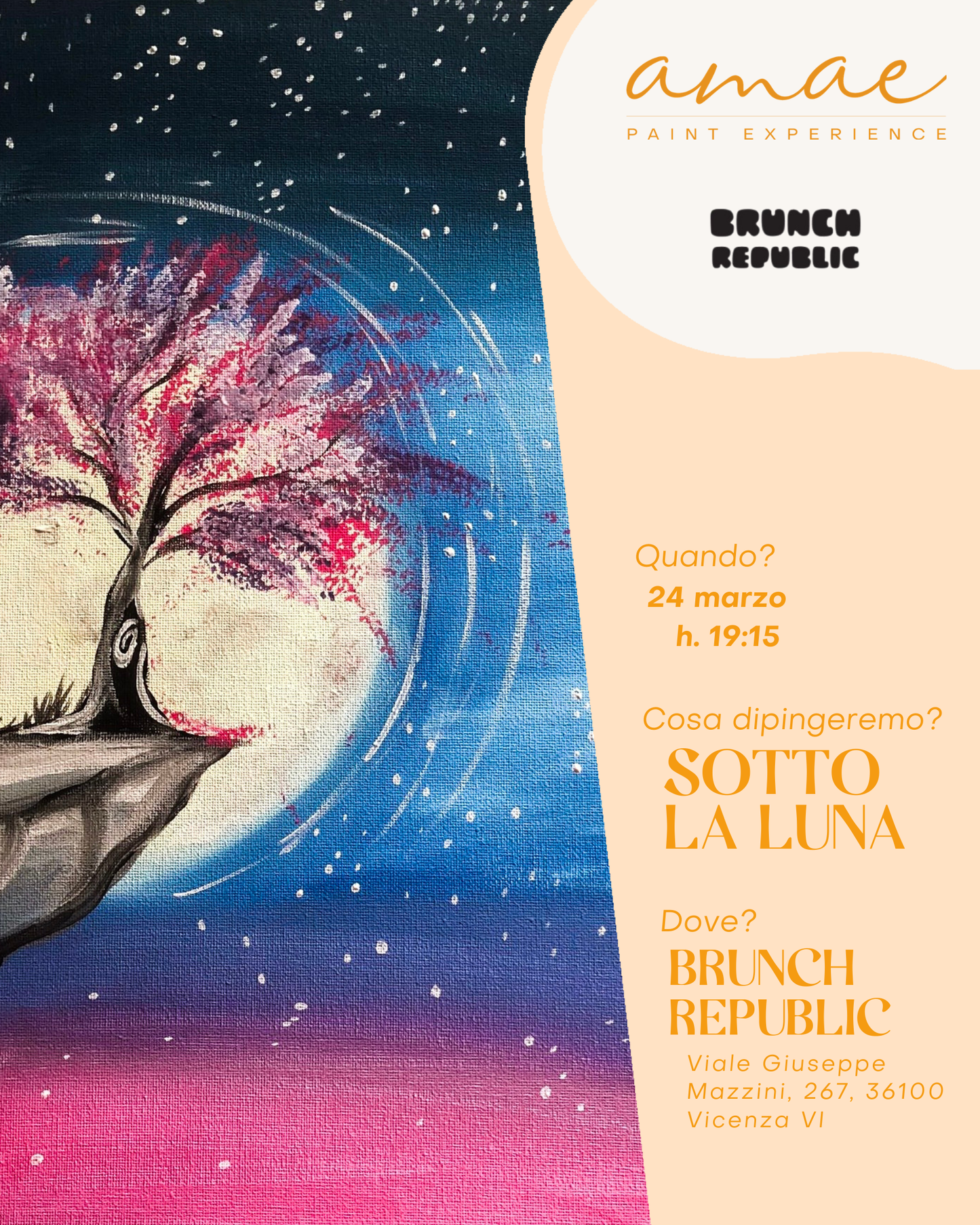 SOTTO LA LUNA | 24 marzo h 19:15 @BRUNCH REPUBLIC Vicenza VI