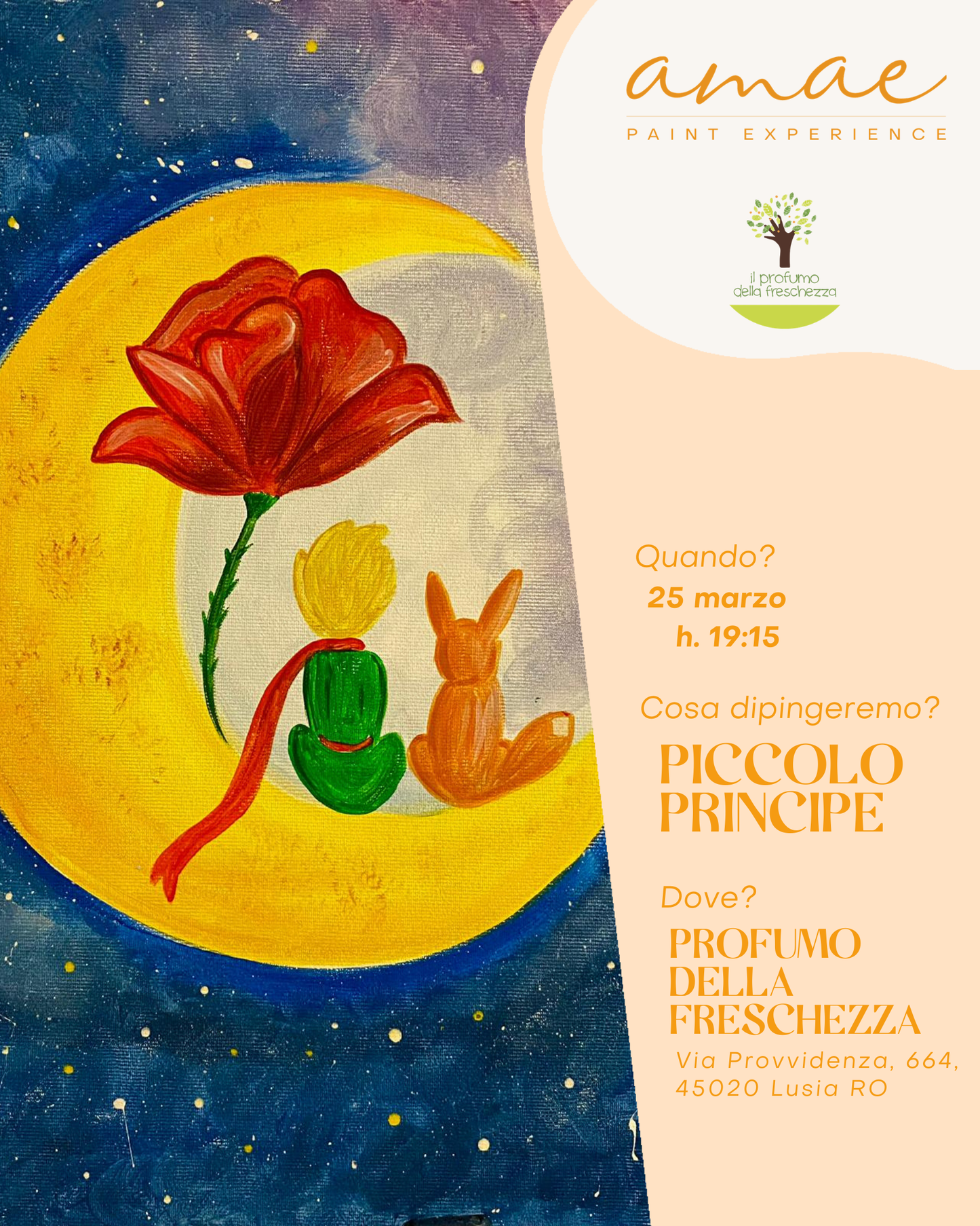 PICCOLO PRINCIPE | 25 marzo h 19:15 @PROFUMO DELLA FRESCHEZZA Lusia RO