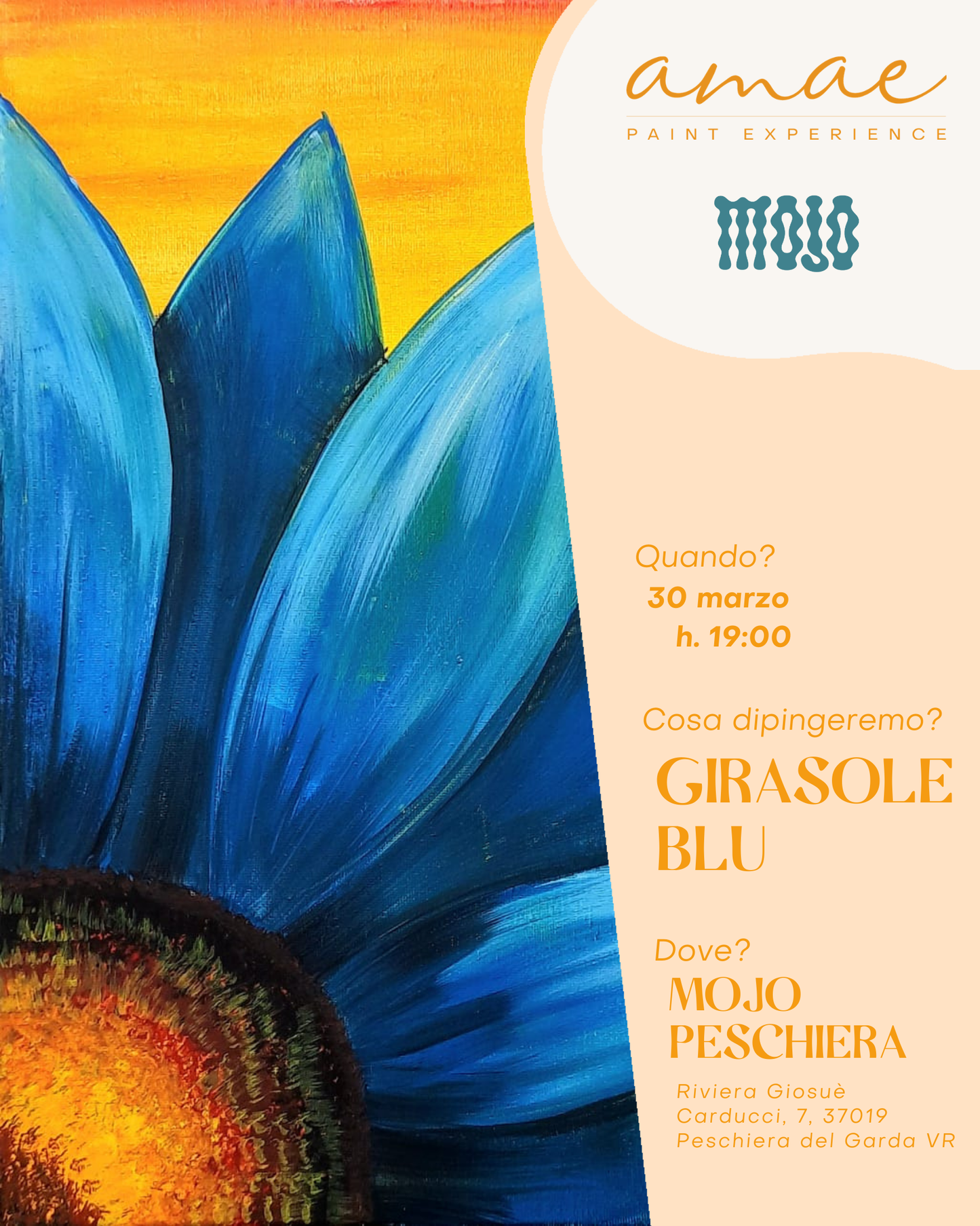 GIRASOLE BLU | 30 marzo h 19:00 @MOJO PESCHIERA Peschiera del Garda VR