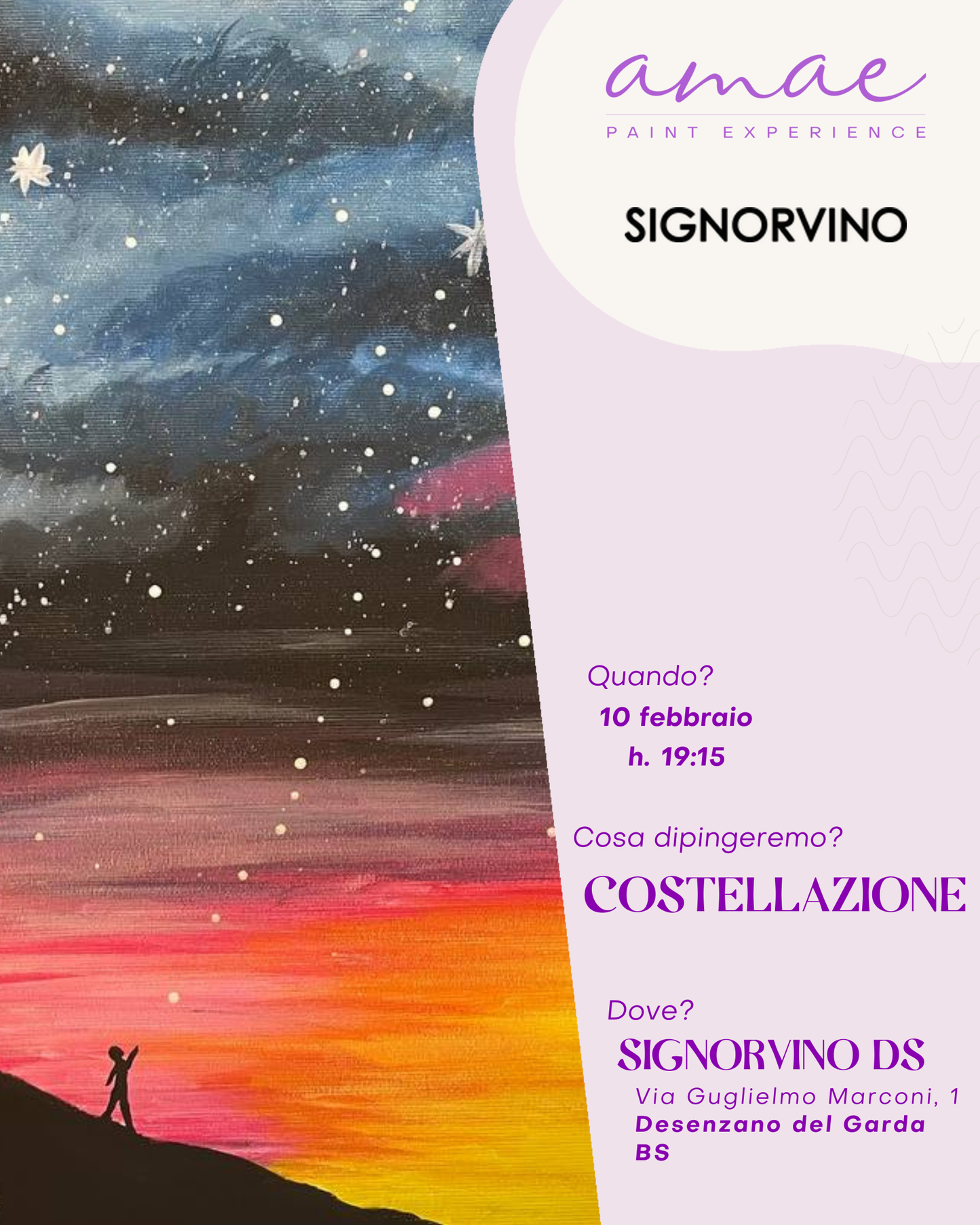 COSTELLAZIONE | 10 febbraio h 19:15 @SIGNORVINO DS Desenzano del Garda BS